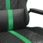 Silla gaming con masaje cuero sintético verde y negro by , Gaming chairs - Ref: Foro24-345560, Price: 103,21 €, Discount: %