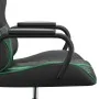 Silla gaming con masaje cuero sintético verde y negro by , Gaming chairs - Ref: Foro24-345560, Price: 103,21 €, Discount: %