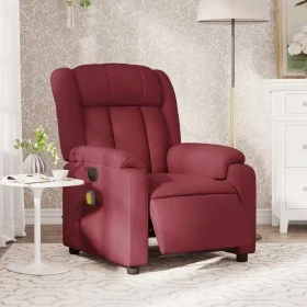 Sillón de masaje reclinable eléctrico tela rojo tinto de , Sillones - Ref: Foro24-3205307, Precio: 271,91 €, Descuento: %