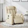 Sillón reclinable de masaje eléctrico tela color crema de , Sillones - Ref: Foro24-3205313, Precio: 299,85 €, Descuento: %