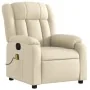 Sillón reclinable de masaje eléctrico tela color crema de , Sillones - Ref: Foro24-3205313, Precio: 299,85 €, Descuento: %
