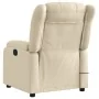Sillón reclinable de masaje eléctrico tela color crema de , Sillones - Ref: Foro24-3205313, Precio: 299,85 €, Descuento: %