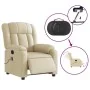 Sillón reclinable de masaje eléctrico tela color crema de , Sillones - Ref: Foro24-3205313, Precio: 299,85 €, Descuento: %