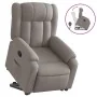 Sillón reclinable elevable tela gris taupe by , Armchairs - Ref: Foro24-3205324, Price: 313,03 €, Discount: %