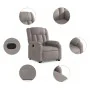 Sillón reclinable elevable tela gris taupe by , Armchairs - Ref: Foro24-3205324, Price: 313,03 €, Discount: %