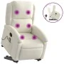 Sillón reclinable de masaje elevable terciopelo crema de , Sillones - Ref: Foro24-3204320, Precio: 342,08 €, Descuento: %
