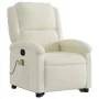 Sillón reclinable de masaje elevable terciopelo crema de , Sillones - Ref: Foro24-3204320, Precio: 342,08 €, Descuento: %