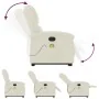 Sillón reclinable de masaje elevable terciopelo crema de , Sillones - Ref: Foro24-3204320, Precio: 342,08 €, Descuento: %