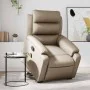 Sillón reclinable masaje pie cuero artificial color capuchino de , Sillones - Ref: Foro24-3205055, Precio: 324,70 €, Descuent...