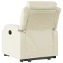 Sillón reclinable elevable eléctrico de cuero sintético crema by , Armchairs - Ref: Foro24-3205057, Price: 356,96 €, Discount: %