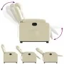 Sillón reclinable elevable eléctrico de cuero sintético crema by , Armchairs - Ref: Foro24-3205057, Price: 356,96 €, Discount: %