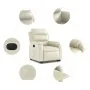 Sillón reclinable elevable eléctrico de cuero sintético crema by , Armchairs - Ref: Foro24-3205057, Price: 356,96 €, Discount: %