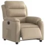 Sillón reclinable eléctrico de cuero sintético color capuchino by , Armchairs - Ref: Foro24-3205034, Price: 267,22 €, Discoun...