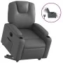 Sillón reclinable elevable eléctrico de cuero sintético gris de , Sillones - Ref: Foro24-3204447, Precio: 385,75 €, Descuento: %