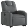 Sillón reclinable elevable eléctrico de cuero sintético gris de , Sillones - Ref: Foro24-3204447, Precio: 385,75 €, Descuento: %