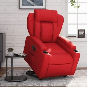 Sillón elevable eléctrico cuero artificial rojo de , Sillones - Ref: Foro24-3204563, Precio: 375,21 €, Descuento: %
