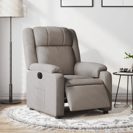 Sillón reclinable eléctrico tela gris taupé de , Sillones - Ref: Foro24-3205186, Precio: 281,77 €, Descuento: %
