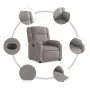 Sillón reclinable eléctrico tela gris taupé de , Sillones - Ref: Foro24-3205186, Precio: 281,77 €, Descuento: %