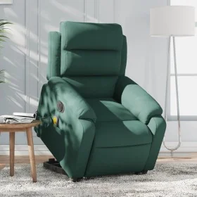 Sillón masaje reclinable elevable terciopelo verde oscuro de , Sillones - Ref: Foro24-3205127, Precio: 382,49 €, Descuento: %