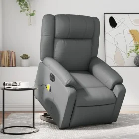 Sillón reclinable elevable eléctrico de cuero sintético gris de , Sillones - Ref: Foro24-3205167, Precio: 375,77 €, Descuento: %