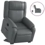 Sillón reclinable elevable eléctrico de cuero sintético gris de , Sillones - Ref: Foro24-3205167, Precio: 375,77 €, Descuento: %