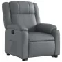 Sillón reclinable elevable eléctrico de cuero sintético gris de , Sillones - Ref: Foro24-3205167, Precio: 375,77 €, Descuento: %