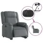 Sillón reclinable elevable eléctrico de cuero sintético gris de , Sillones - Ref: Foro24-3205167, Precio: 375,77 €, Descuento: %