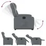 Sillón reclinable elevable eléctrico de cuero sintético gris de , Sillones - Ref: Foro24-3205167, Precio: 375,77 €, Descuento: %