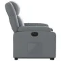 Sillón reclinable elevable eléctrico de cuero sintético gris de , Sillones - Ref: Foro24-3205167, Precio: 375,77 €, Descuento: %