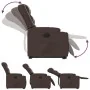 Sillón reclinable elevable cuero sintético marrón de , Sillones - Ref: Foro24-3206553, Precio: 347,94 €, Descuento: %