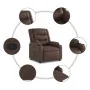 Sillón reclinable elevable cuero sintético marrón de , Sillones - Ref: Foro24-3206553, Precio: 347,94 €, Descuento: %