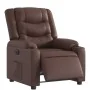 Sillón reclinable eléctrico de cuero sintético marrón by , Armchairs - Ref: Foro24-3206545, Price: 308,91 €, Discount: %