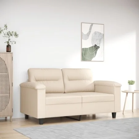 Sofá de 2 plazas de tela de microfibra beige 120 cm de , Sofás - Ref: Foro24-359560, Precio: 261,21 €, Descuento: %