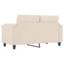 Sofá de 2 plazas de tela de microfibra beige 120 cm de , Sofás - Ref: Foro24-359560, Precio: 261,21 €, Descuento: %