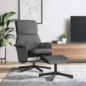 Sillón reclinable con reposapiés tela gris oscuro de , Sillones - Ref: Foro24-356667, Precio: 150,09 €, Descuento: %