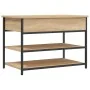 Banco zapatero madera de ingeniería roble Sonoma 70x42,5x50 cm by , Benches for halls and storage - Ref: Foro24-839029, Price...