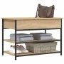 Banco zapatero madera de ingeniería roble Sonoma 70x42,5x50 cm by , Benches for halls and storage - Ref: Foro24-839029, Price...