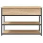 Banco zapatero madera de ingeniería roble Sonoma 70x42,5x50 cm by , Benches for halls and storage - Ref: Foro24-839029, Price...