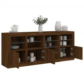 Aparador con luces LED marrón roble 164x37x67 cm von , Sideboards - Ref: Foro24-3209057, Preis: 195,97 €, Rabatt: %