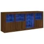 Aparador con luces LED marrón roble 164x37x67 cm by , Sideboards - Ref: Foro24-3209057, Price: 195,97 €, Discount: %