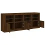 Aparador con luces LED marrón roble 164x37x67 cm by , Sideboards - Ref: Foro24-3209057, Price: 195,97 €, Discount: %