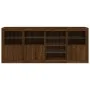 Aparador con luces LED marrón roble 164x37x67 cm by , Sideboards - Ref: Foro24-3209057, Price: 195,97 €, Discount: %