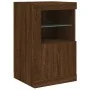 Aparador con luces LED marrón roble 164x37x67 cm by , Sideboards - Ref: Foro24-3209057, Price: 195,97 €, Discount: %