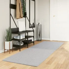 Alfombra de pelo corto suave lavable HUARTE gris 80x250 cm de , Alfombras - Ref: Foro24-375073, Precio: 49,22 €, Descuento: %