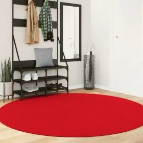 Alfombra de pelo corto suave lavable HUARTE rojo Ø 200 cm by , Rugs - Ref: Foro24-375183, Price: 87,41 €, Discount: %