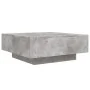Mesa de centro con luces LED gris hormigón 80x80x31 cm by , Coffee table - Ref: Foro24-836591, Price: 84,36 €, Discount: %