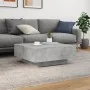 Mesa de centro con luces LED gris hormigón 80x80x31 cm by , Coffee table - Ref: Foro24-836591, Price: 84,36 €, Discount: %