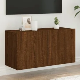 Mueble para TV de pared roble marrón 80x30x41 cm de , Muebles TV - Ref: Foro24-836964, Precio: 54,91 €, Descuento: %