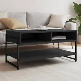 Mesa de centro madera contrachapada negro 90x50x45 cm by , Coffee table - Ref: Foro24-838968, Price: 49,05 €, Discount: %
