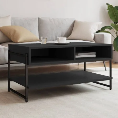 Mesa de centro madera contrachapada negro 90x50x45 cm by , Coffee table - Ref: Foro24-838968, Price: 49,05 €, Discount: %